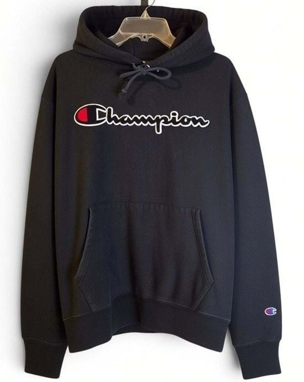 Champion Reverse Weave Chenille Script Hoodie Large